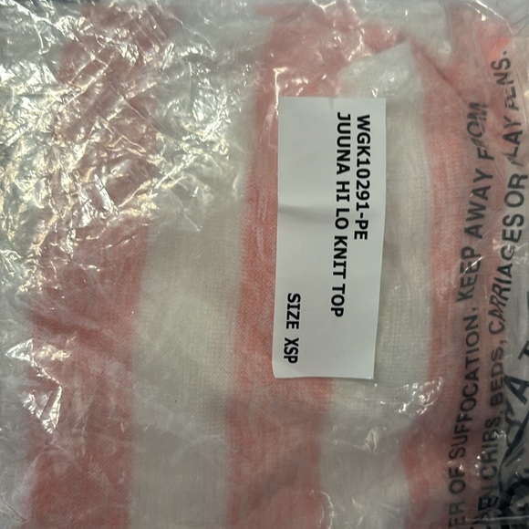 Market & Spruce Juuna Hi Lo striped Knit Top Size XSP - Picture 9 of 9